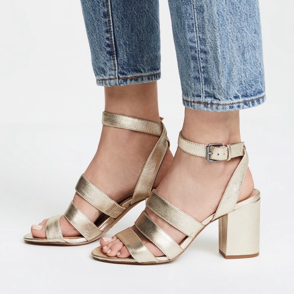 Madewell Bistra Sandlers in White Gold